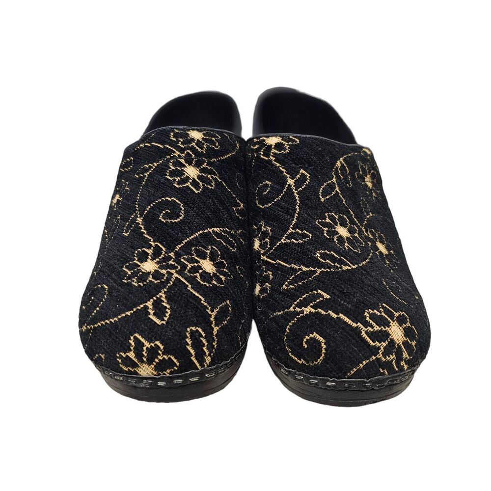 SANITA‎ Clogs Floral Fabric Clogs Corduroy Shoes Leather 39 - Picture 6 of 6